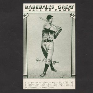VINTAGE EXHIBIT CARD OF JOE DIMAGGIO  NEW YORK YANKEES